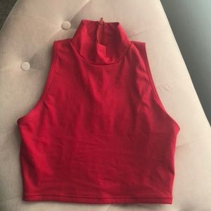 Red crop top